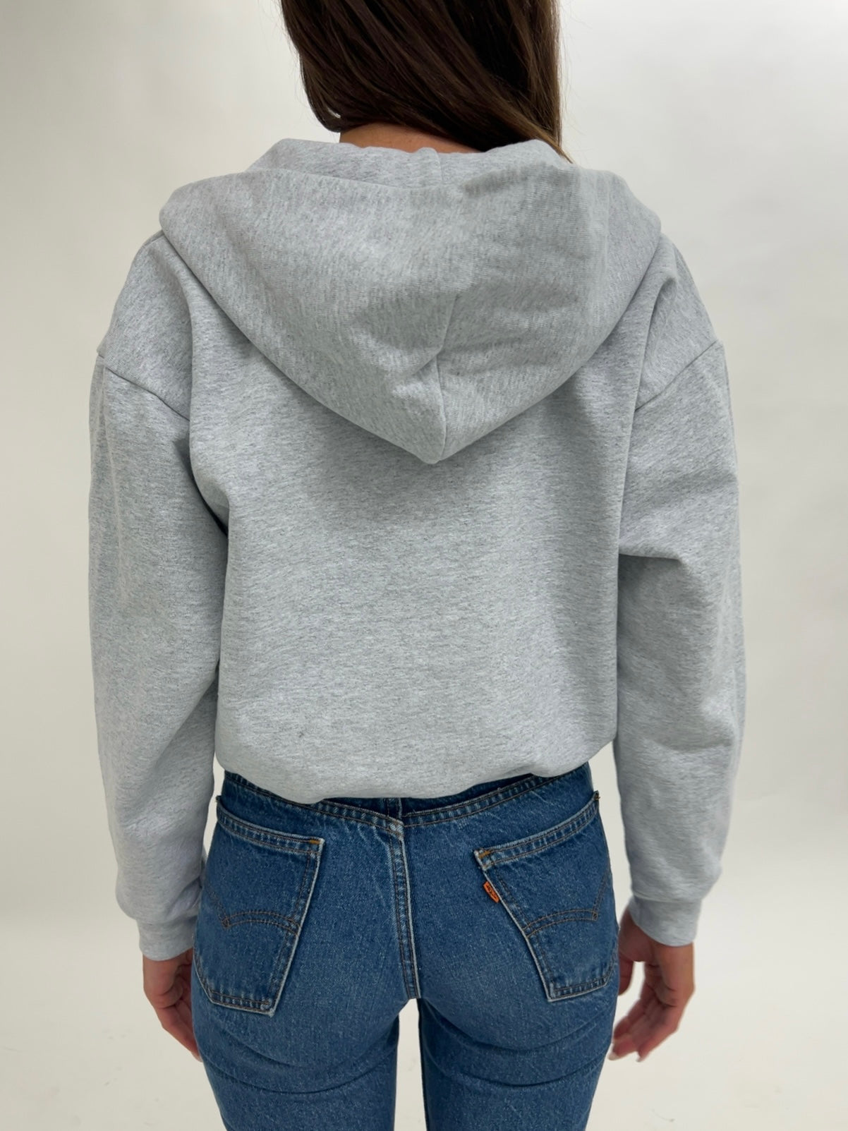 Jordan Zip Up Hoodie Sweatshirt Cropped Length