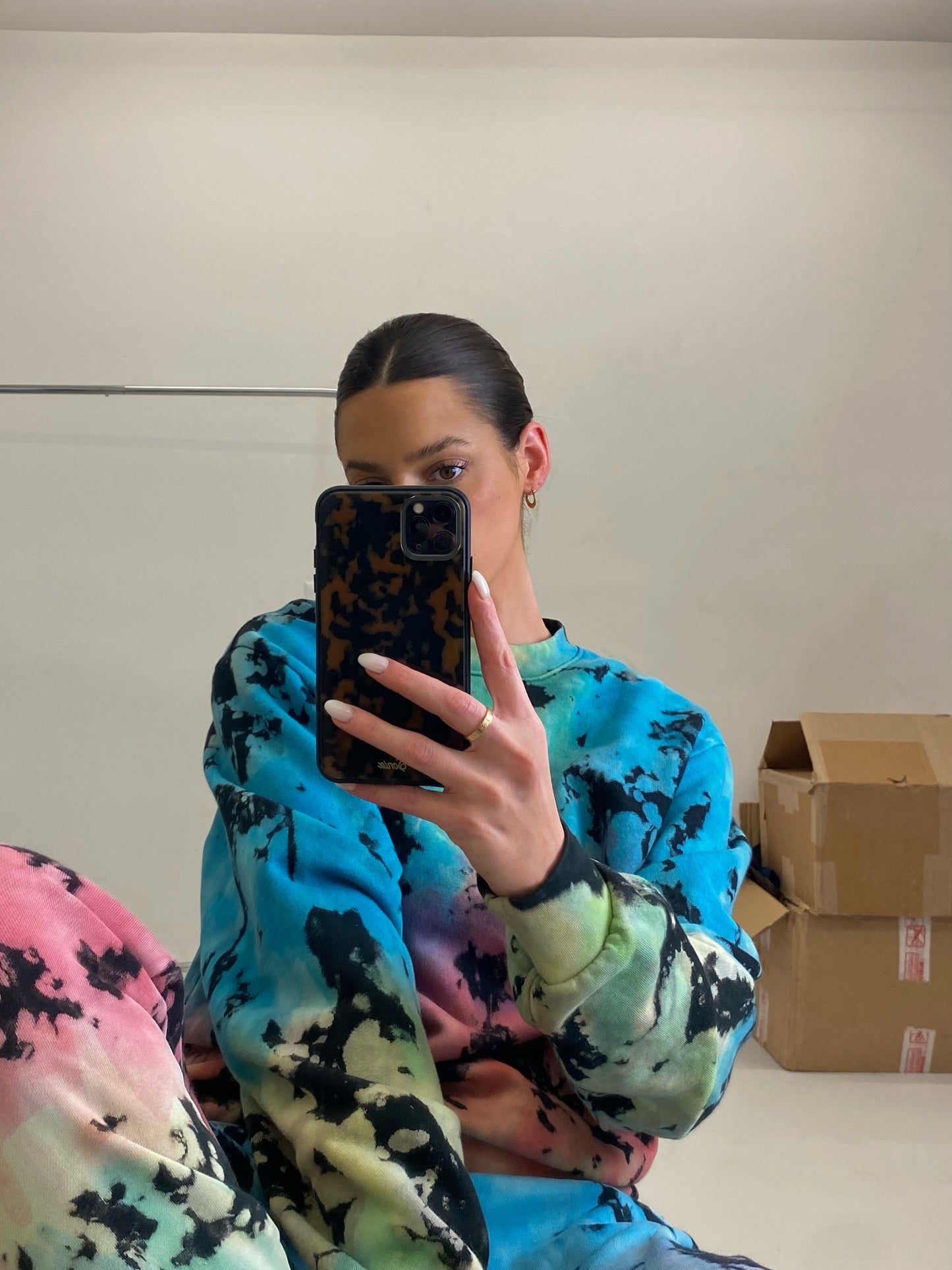 Black Reverse Crew Sweatshirt