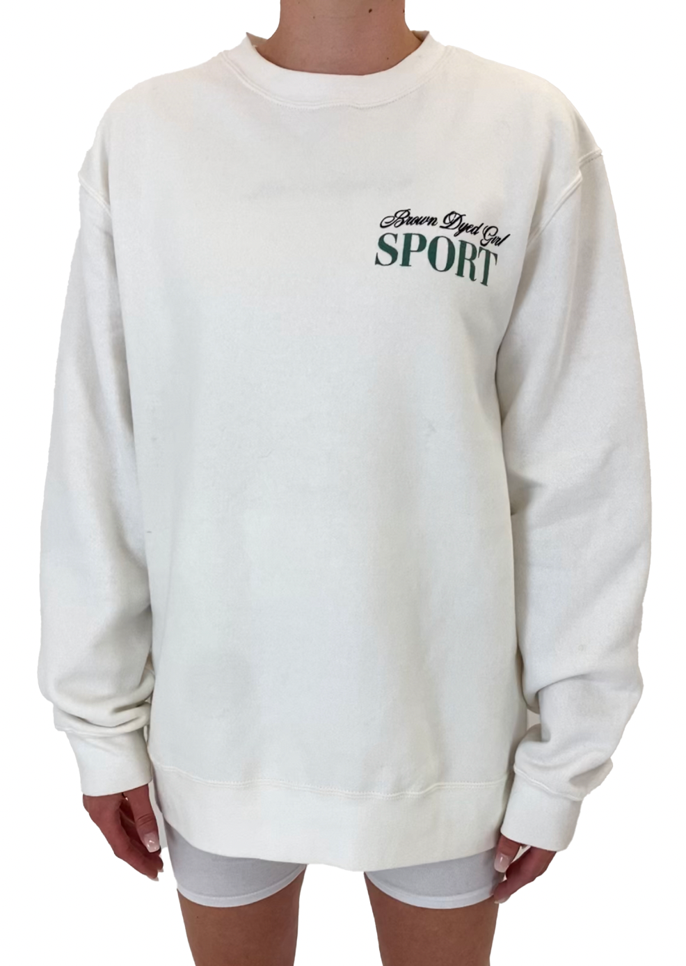 Sport Logo Crewneck Ivory