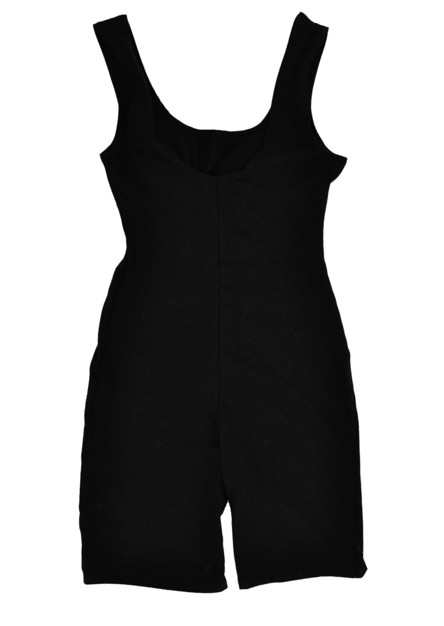 Short Romper Onesie Black
