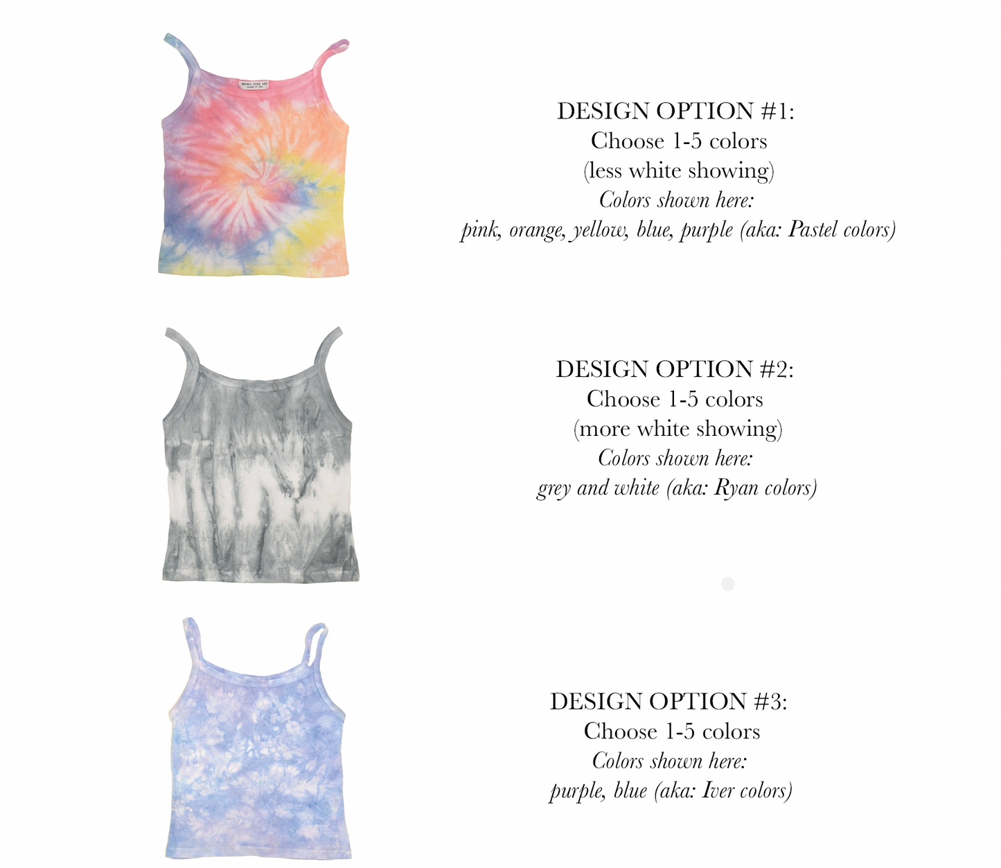 CREATE YOUR OWN TIE DYE Tank