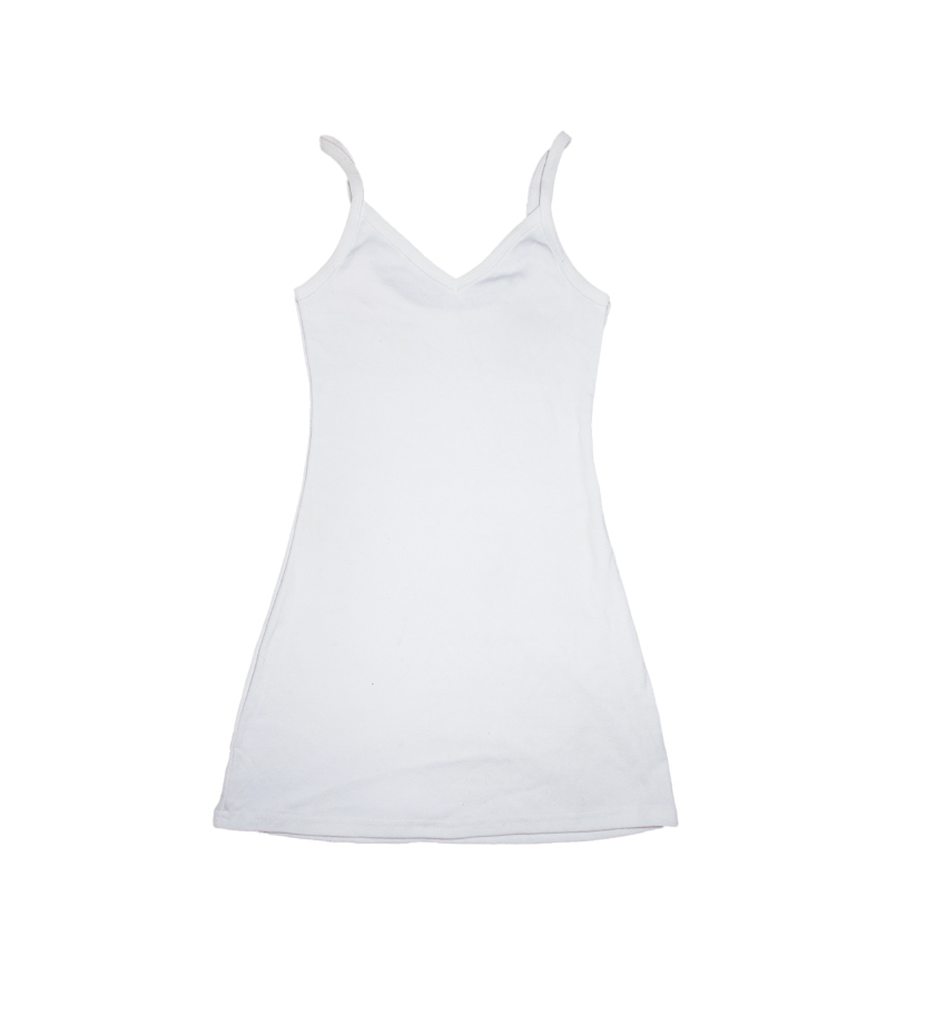 Basic Dress Vneck White