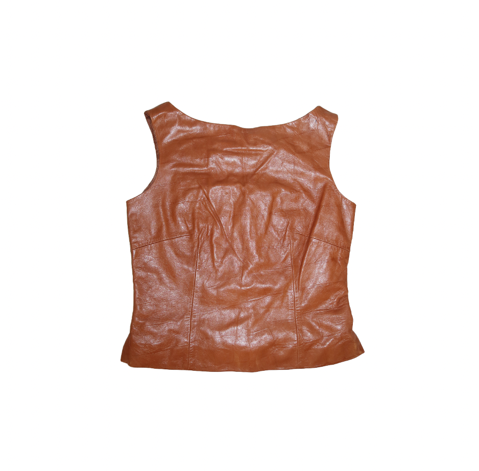 Vintage Faux Leather Top