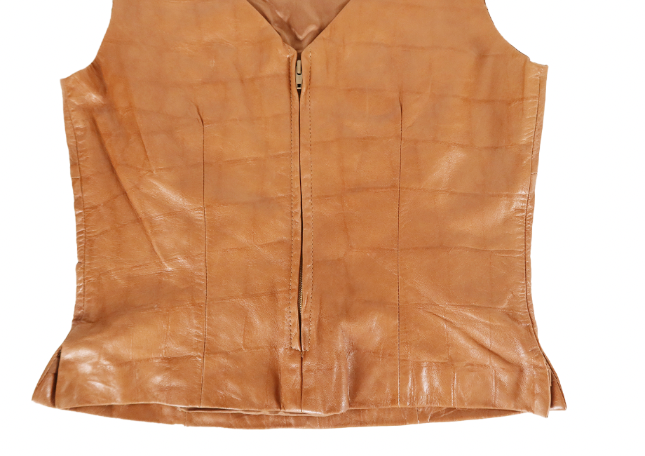 Vintage Faux Leather Top