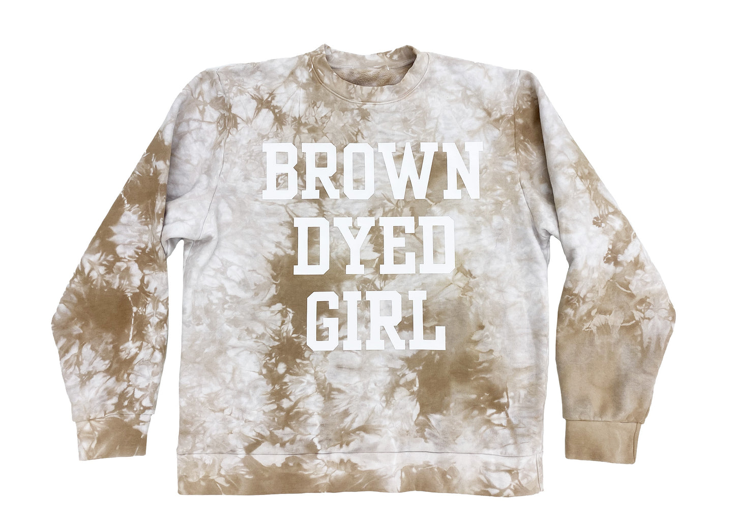 BROWN DYED GIRL Varsity Logo Sweatshirt