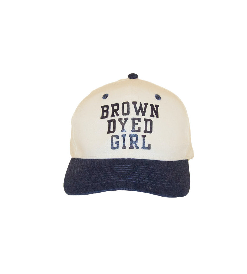 BROWN DYED GIRL LOGO HAT