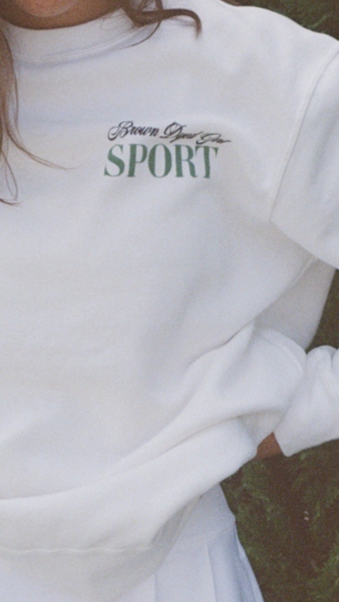 Sport Logo Crewneck Ivory