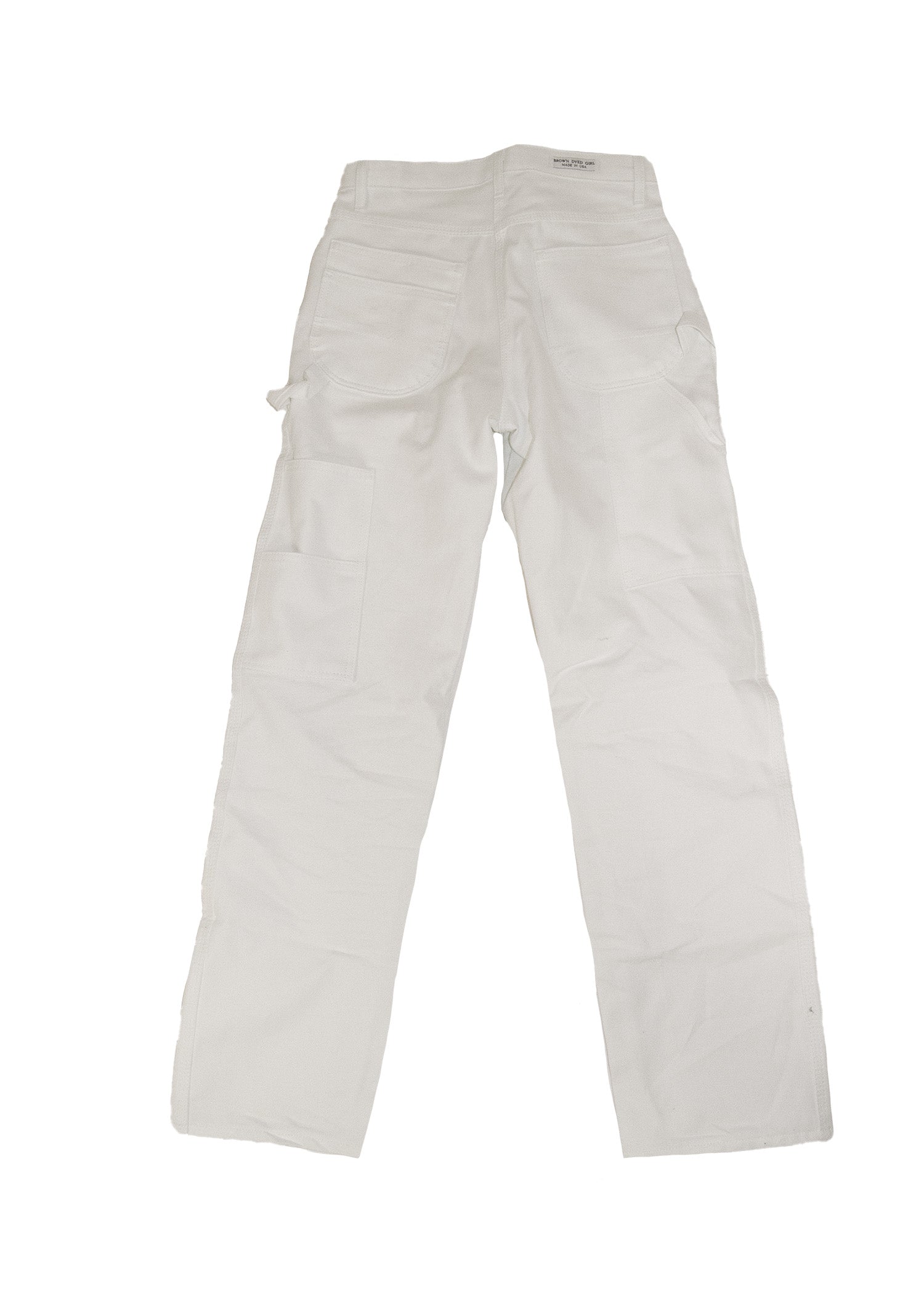 Pull&Bear straight leg carpenter jeans in white | ASOS